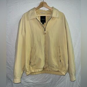 🧥 London Fog Beige Zip-Front Jacket | Size Large